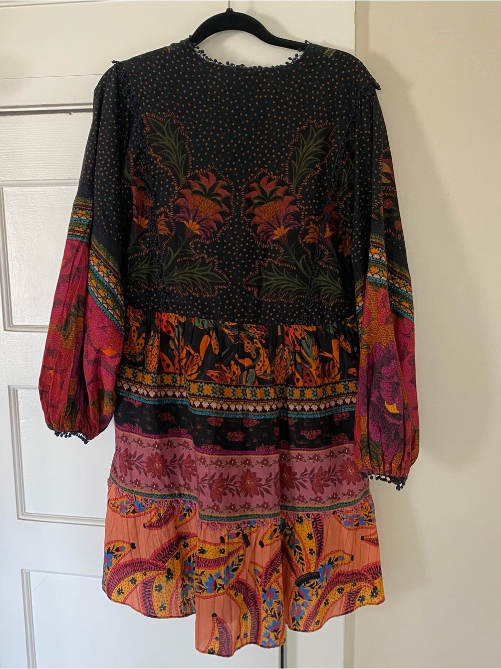 FARM Rio Multicolor Floral-Print Mini Dress — Navy, Pink, Orange - Picture 7 of 12